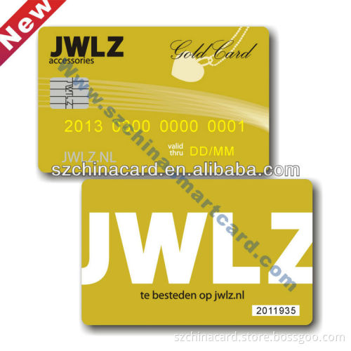 Gold Shiny PVC Metallic Membership VIP Card